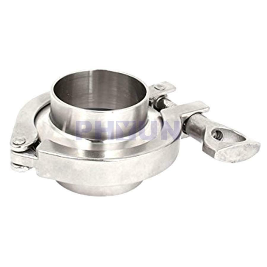 2" 51mm Stainless Steel Flange Pipe Weld Ferrule w/Tri Clamp PTFE Gasket Kit