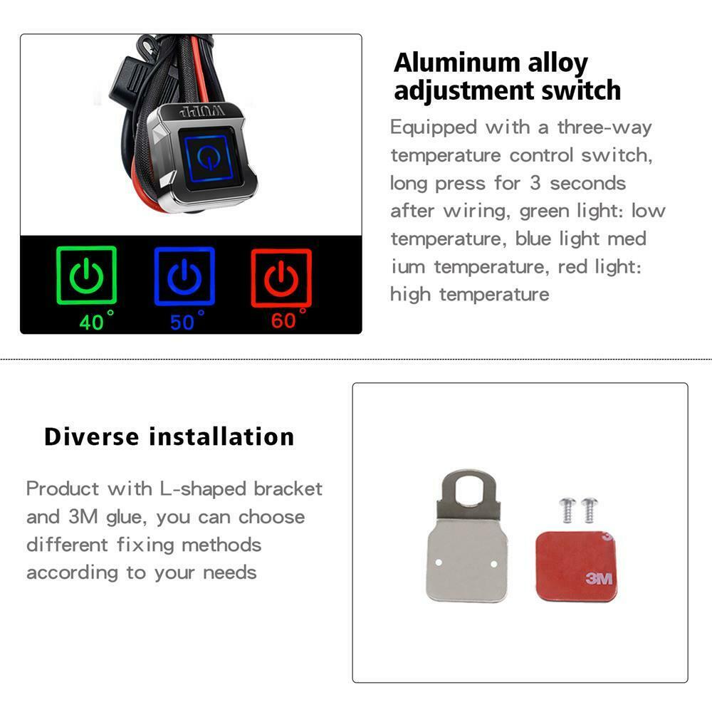 Universal Hot Grip Electric Hand Heated Grips Handlebar Warmer Motorcycle ATV