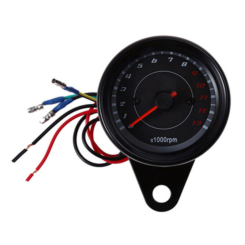 LED Backlight 13000 RPM Tachometer Scooter Tacho Gauge Motorcycle SpeedometeBDA