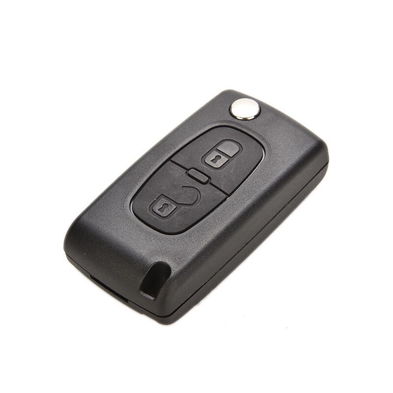 Plastic Remote Flip 2 Buttons Key Shell Case Fit For PEUGEOT 207 307 3 CR.l8