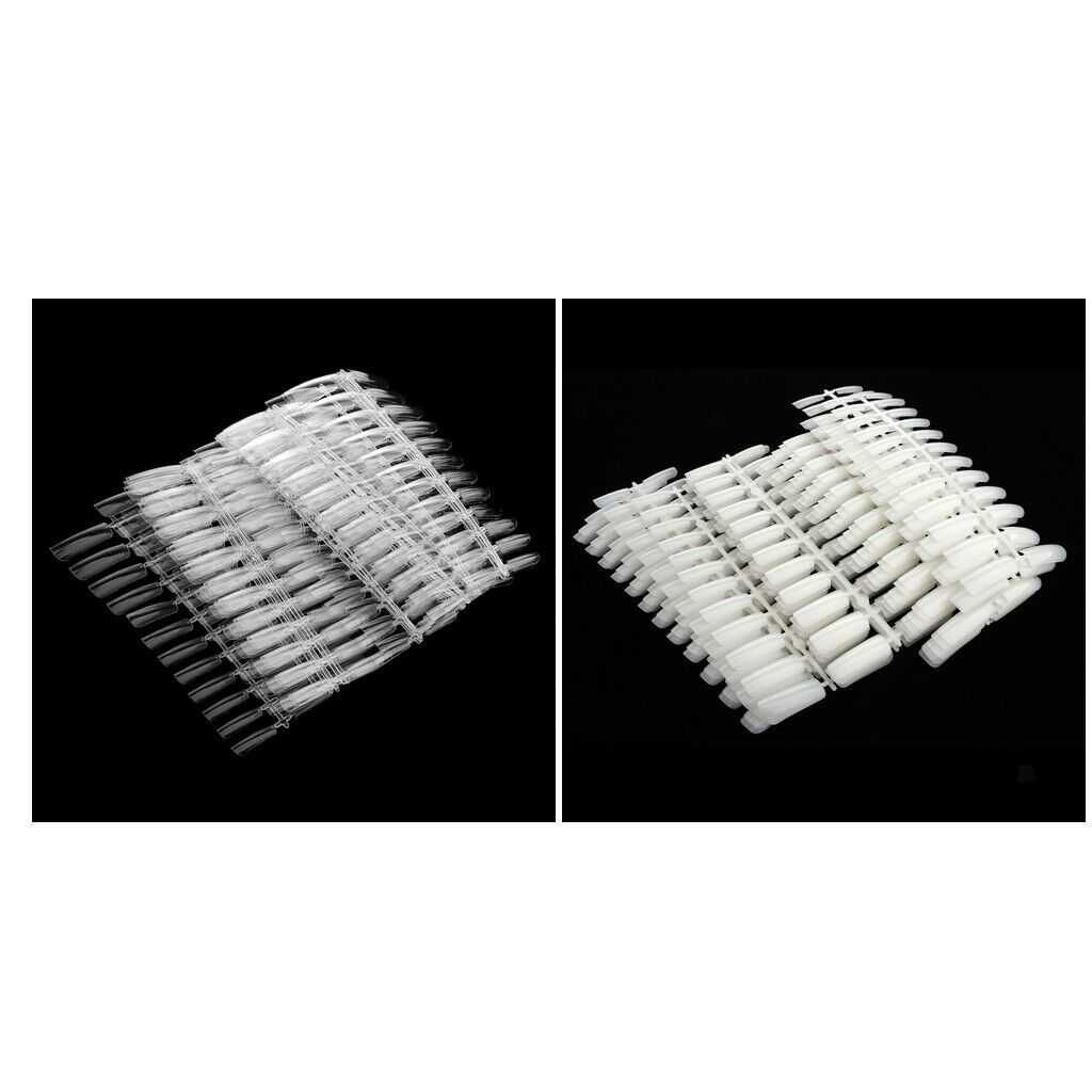 False Nail Tips Pratice Stickers Display Nail Gel UV Polish Manicure Clear