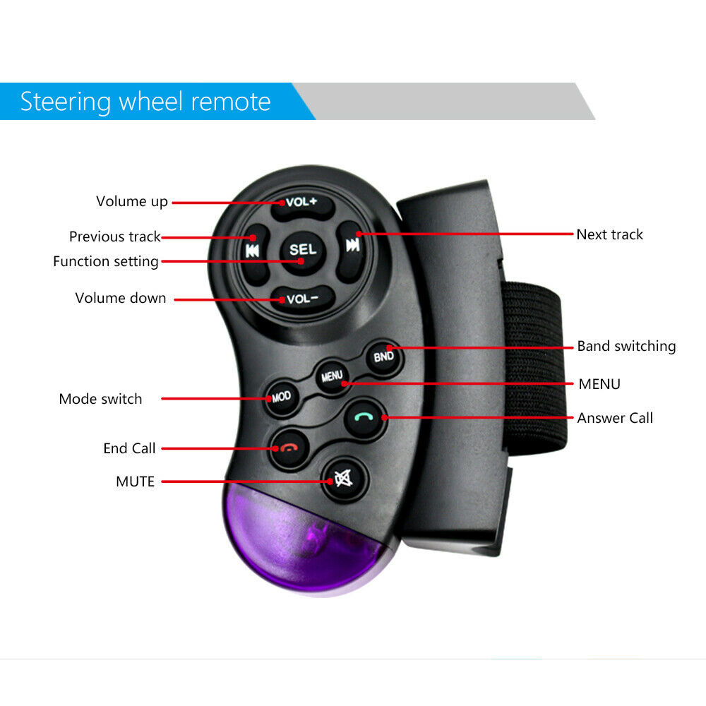 Car Radio Stereo Player 4 way RCA AUX Bluetooth 5.0 Music Audio Auto MP3 Player