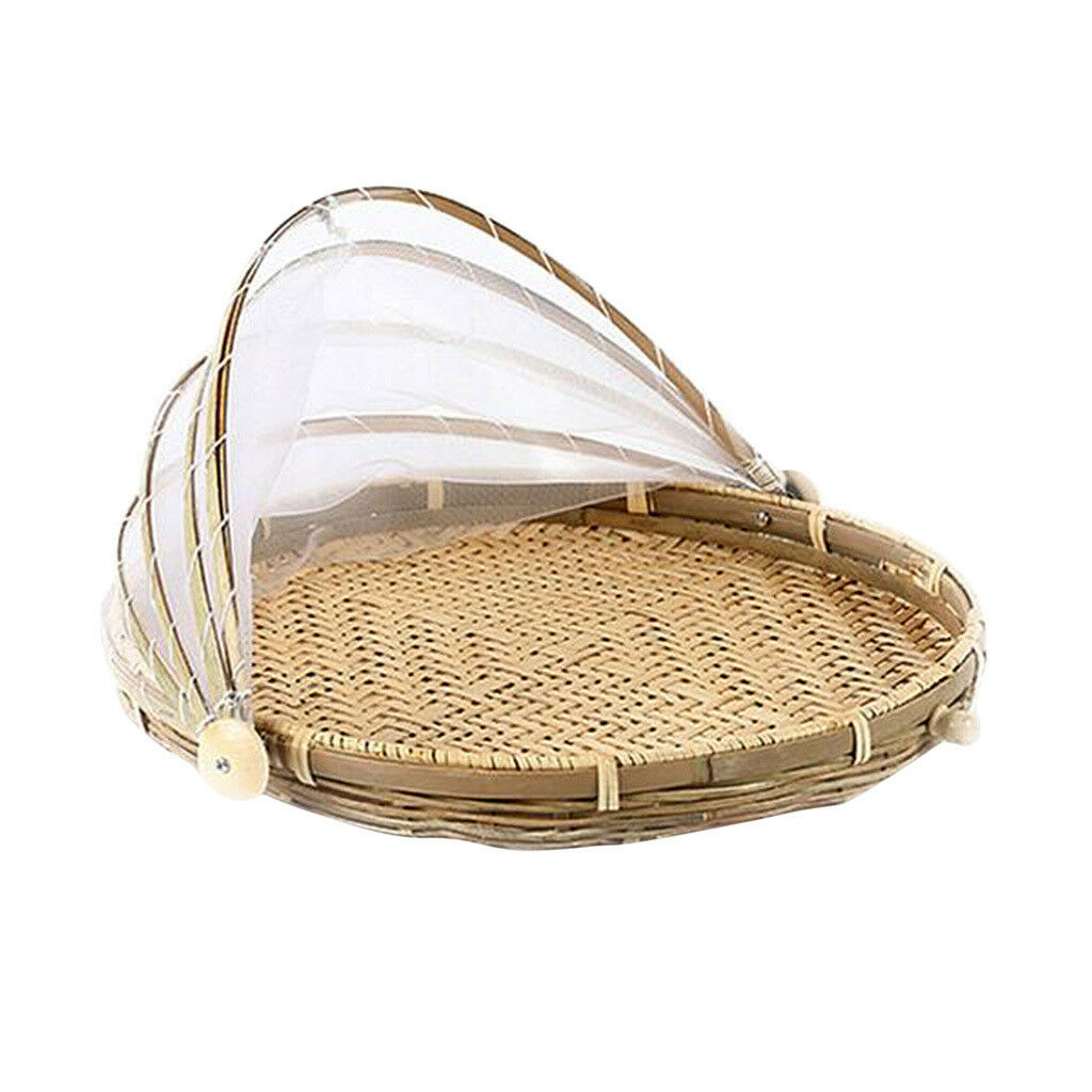 Food Serving Tent Basket, Fruit Vegetable Cover Storage Container Holes M