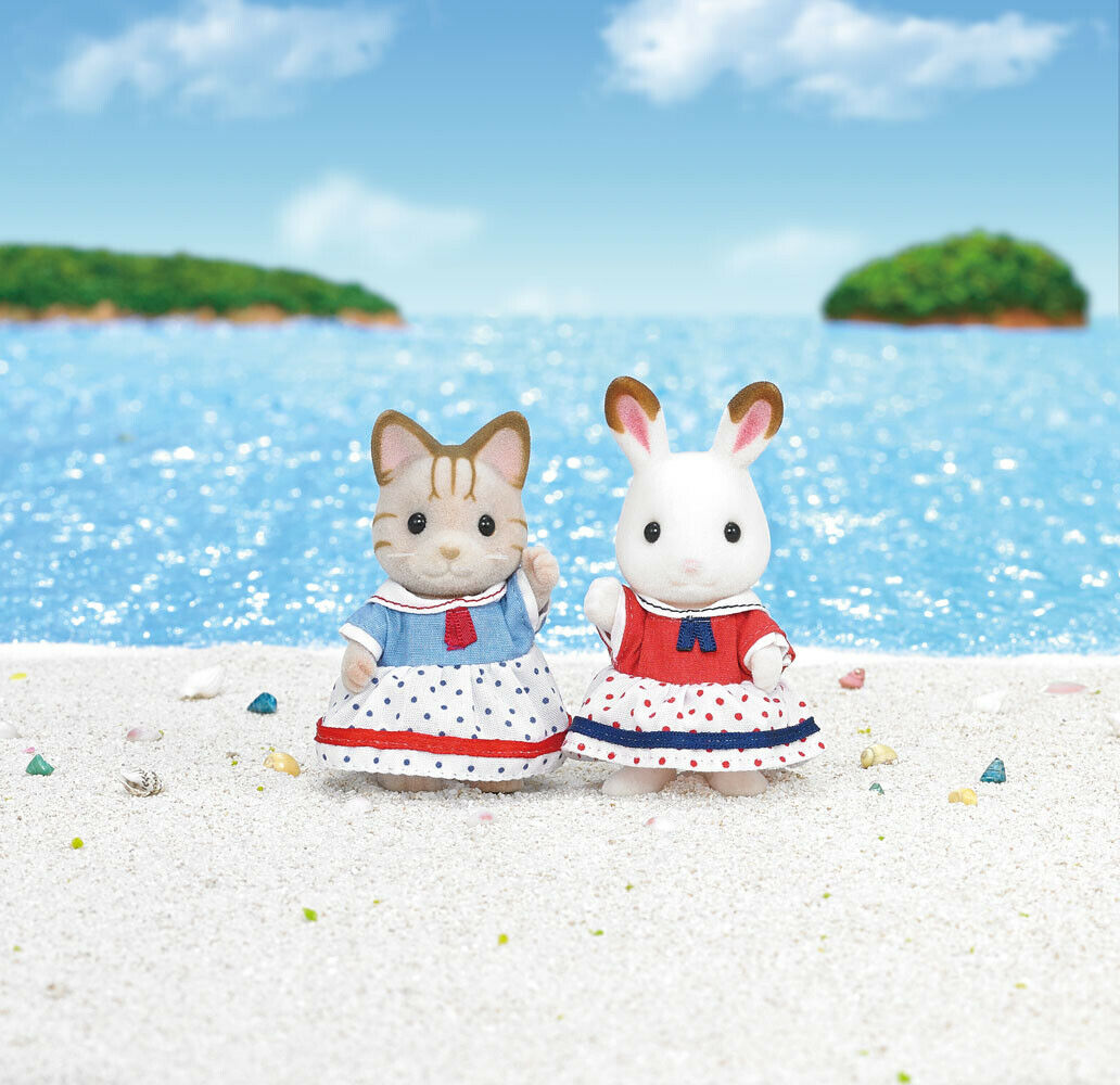 New! 5232 Sylvanian Families Seaside Friends inc x2 Figures Children Kids Age 3+