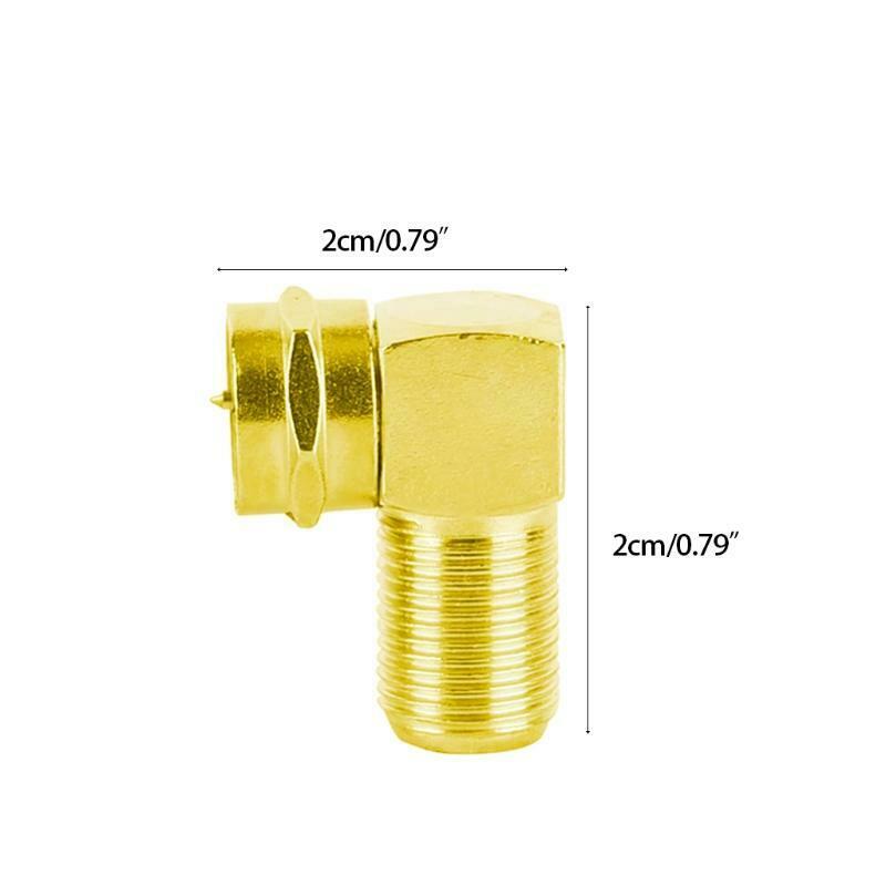 90 Degree Coaxial Connector 2-Pack F Type RF Coax Cable for Wall Mounted TV