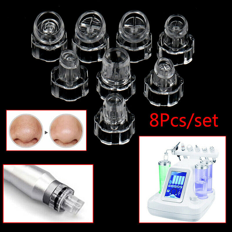 8Pcs Hydra Facial Device Tips Head Replacement For Water Oxygen Skin Clea.l8