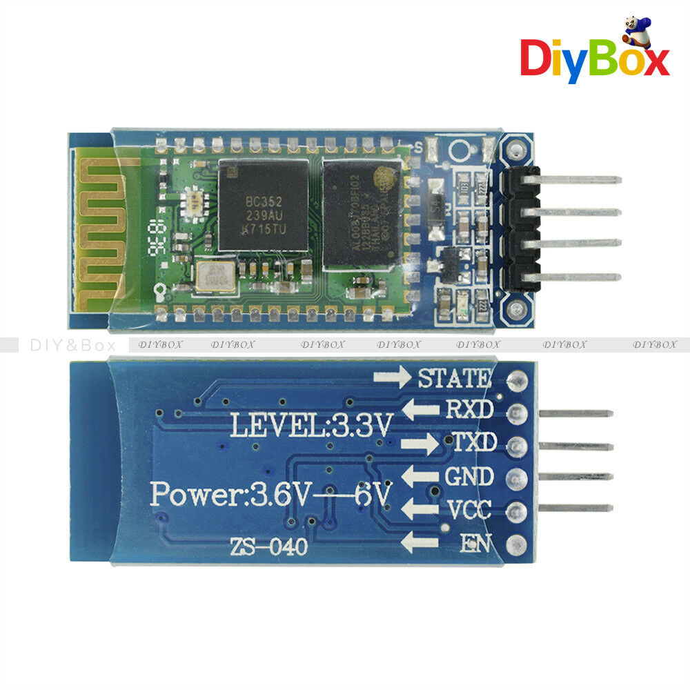Wireless Serial Bluetooth RF Transceiver Module 4 Pin HC-06 RS232 With backplane