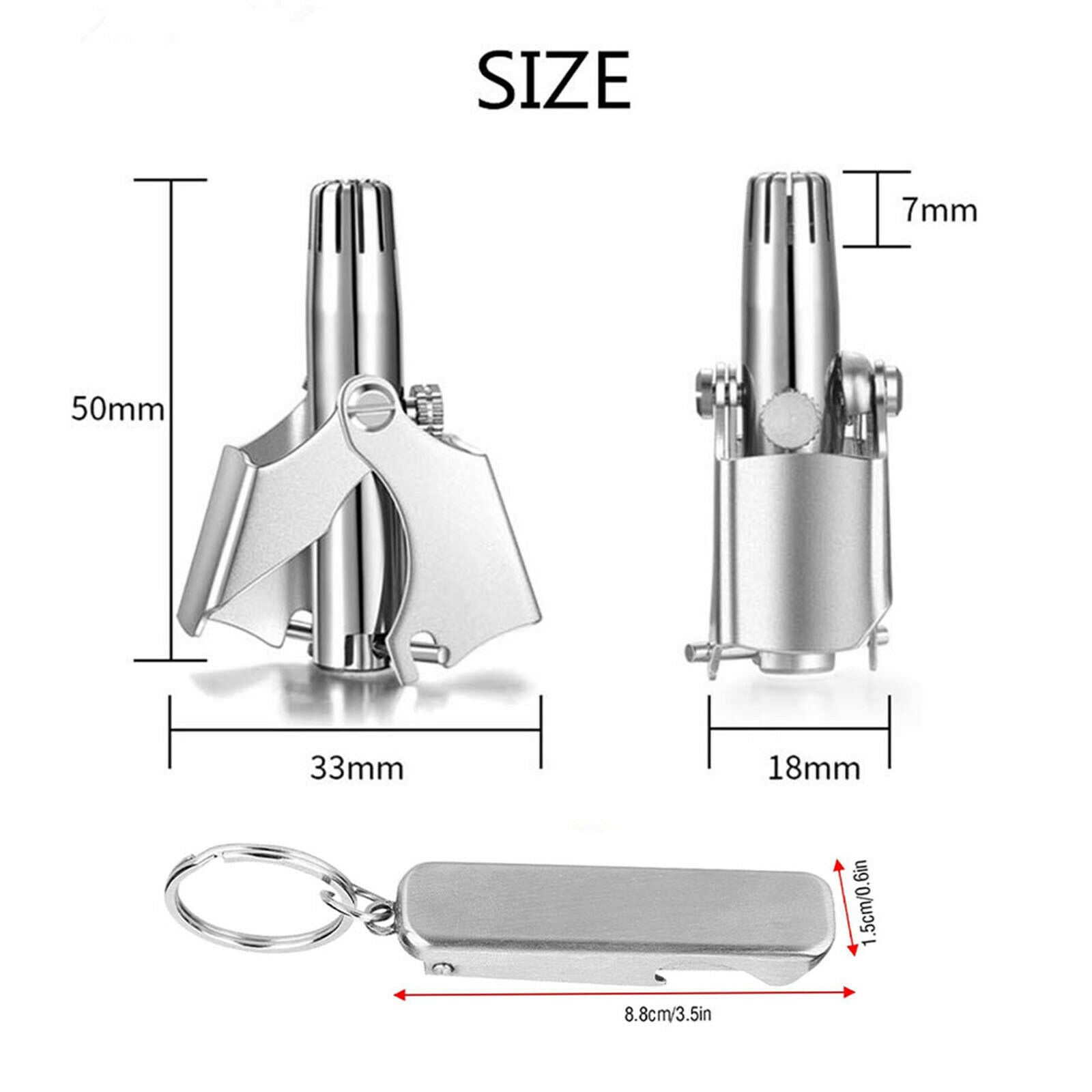 Manual Nose Hair Trimmer Waterproof Fingernail Clipper Hair Remover Clipper