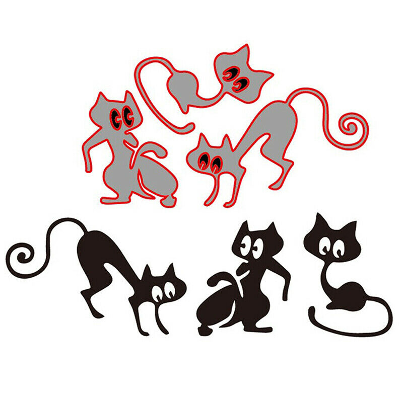 3pcs cat Metal Cutting Dies DIY Craft Stencil Paper Card Decor Die CutsY1