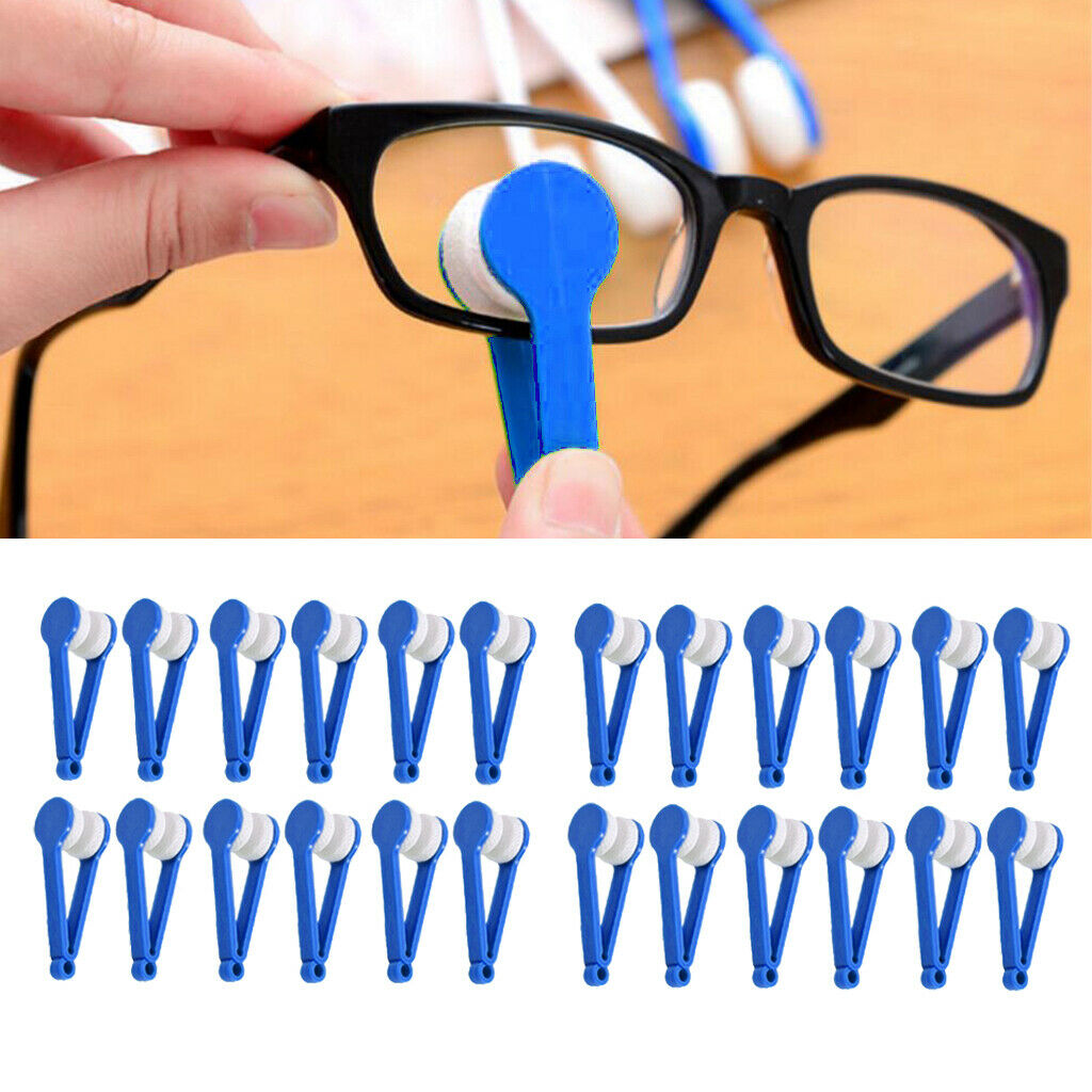 24Pack Mini Microfiber Spectacles Cleaner Cleaning Tools Brush Eyeglasses