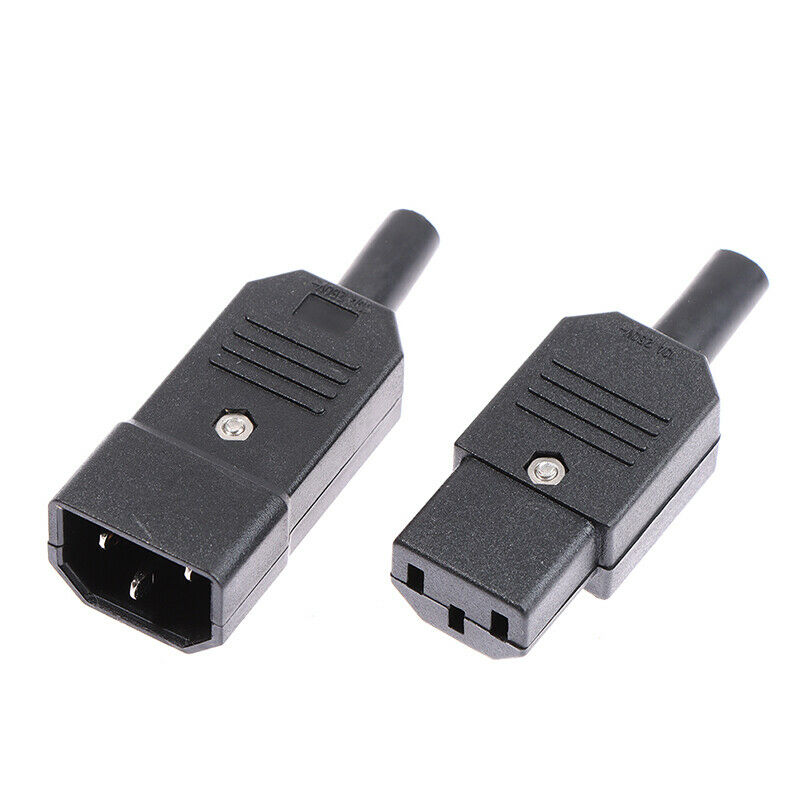 Cable Plug Connector 10A 250V Female&male Plug Power Connector 3 Pin AC S.l8