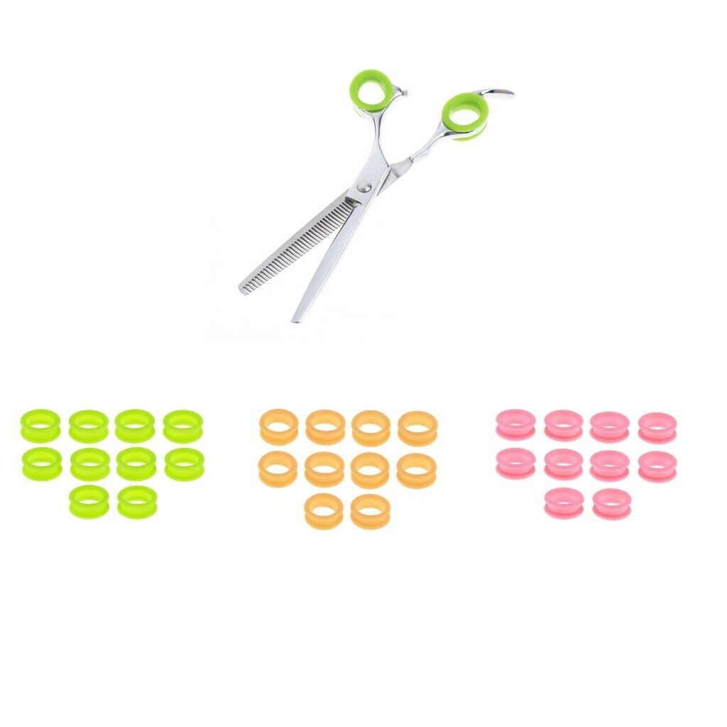 30pcs Scissor Ring Inserts Shears Finger Ring Grips Inserts Grooming Shears