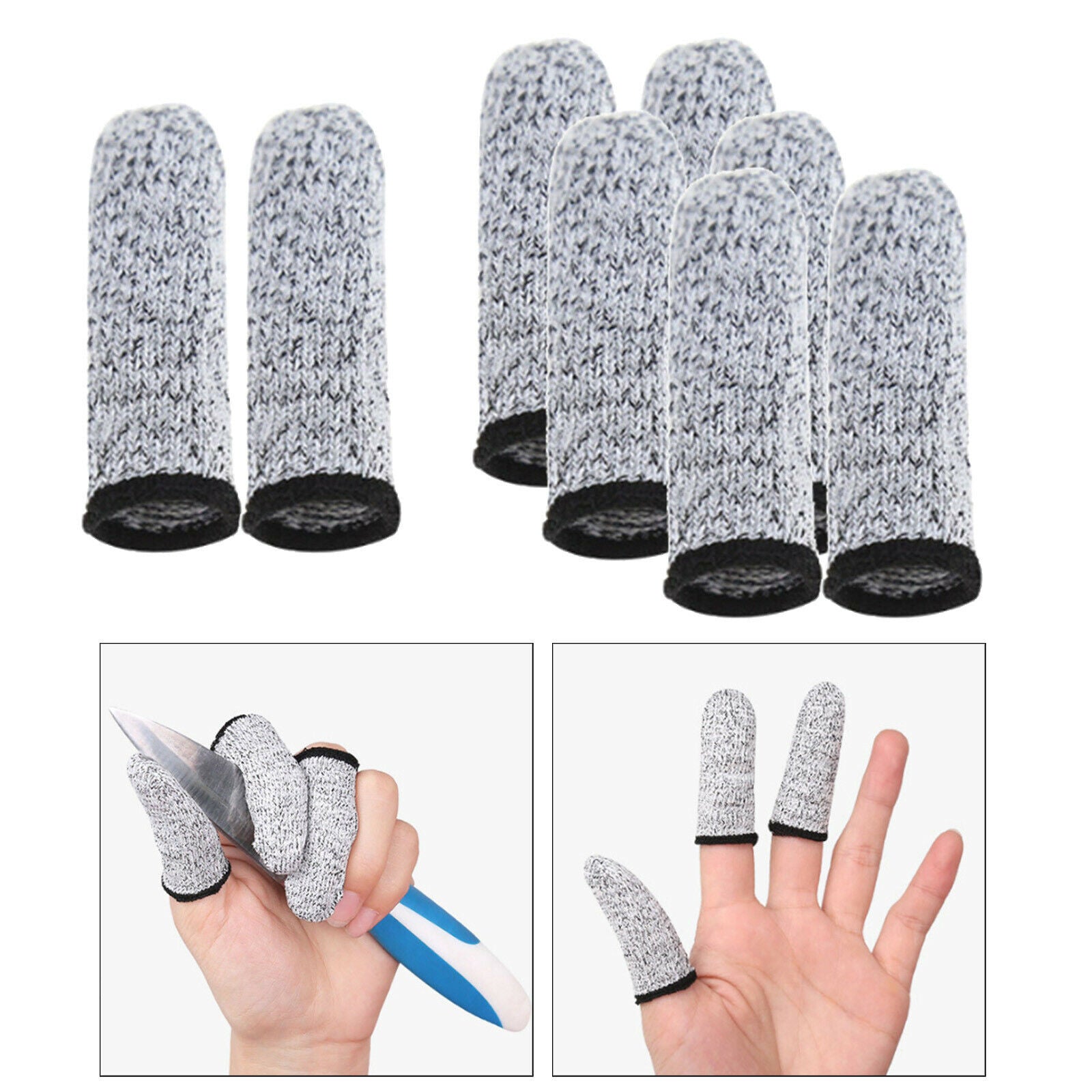 4 pairs Finger Cots Cut Resistant Glove Life Extender Fingertip Sleeves