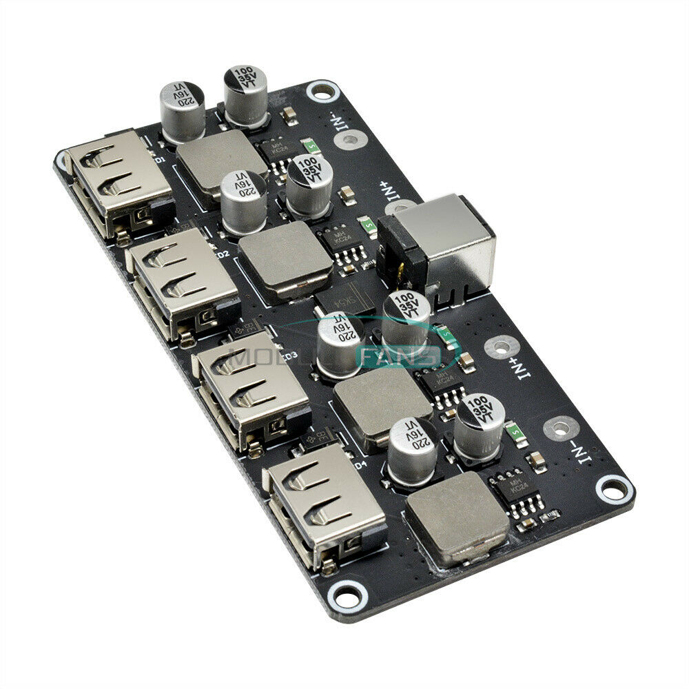 4-Channel DC Step-Down Module 12V24V to QC3.0/2.0 Car Charger Fast Charge
