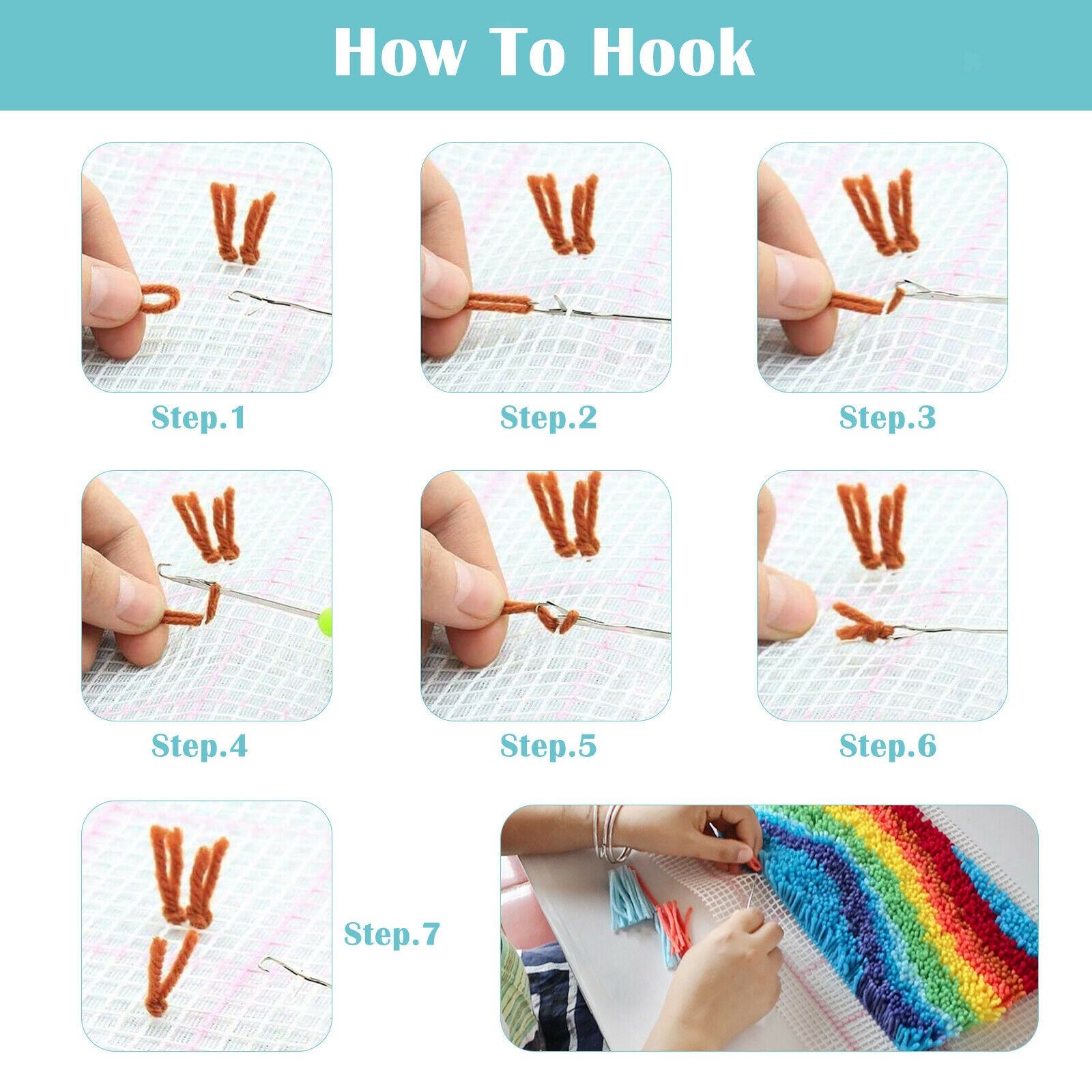 Crochet Grid Fabric To Make Pillow Cushion DIY Mat