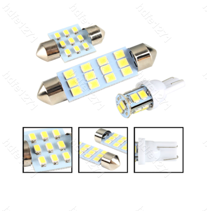 20 pcs Combo LED Car Interior Inside Light Dome Map Door License Plate Light