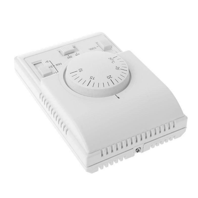 AC 220V Room Mechanical Thermostat Control Switch Air Conditioner Fan Coil