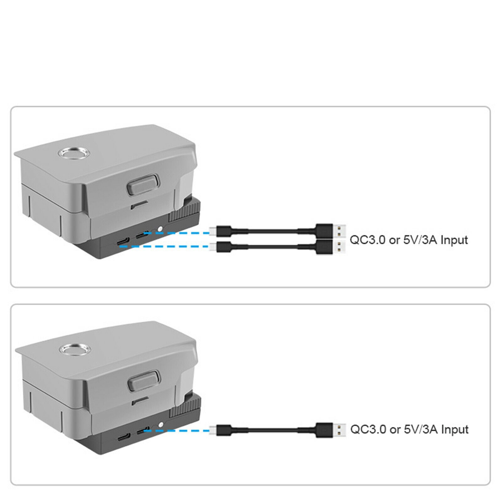 USB Battery Charger QC 3.0 Fast Charging Hub for Mavic Air 2 Drone Battery