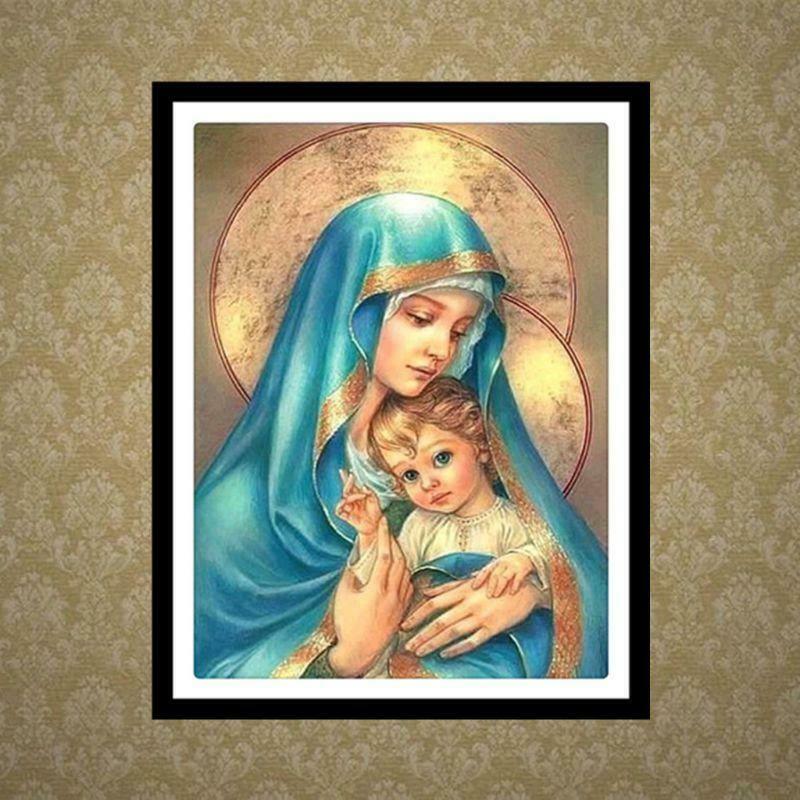 Religion DIY 5D Diamond Painting Angel Art Drill Cross Stitch Kit Home Decor Set