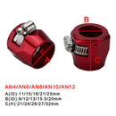 Car Aluminum Hose Pipe Clamps - 8AN Hose Finisher Clamp Fuel Line Fitting, Great
