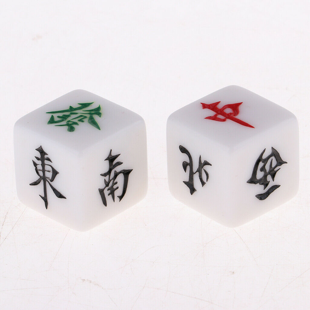22mm Board Game Mahjong Accessory Set with 5 Cubes