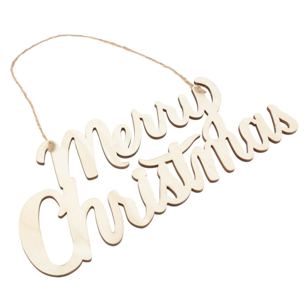 Rustic Wooden Merry Christmas Wooden Plate Hanging Decoration Ornaments