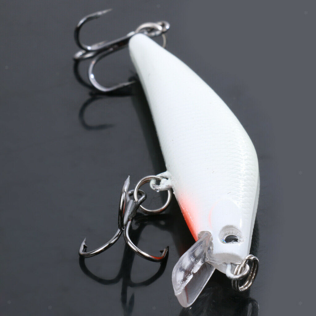 Luminous Night Bait Minnow Lure Hard Bait Fishing Tools Hooks 8.2cm 8g