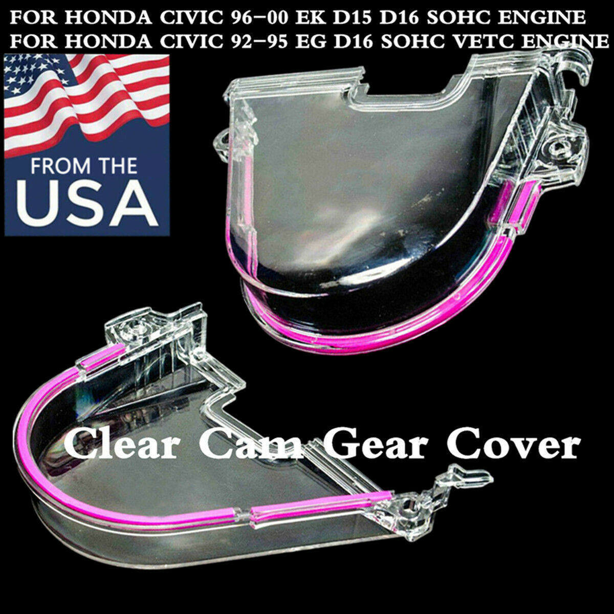 1 Pcs Clear Cam Gear Cover Durable Thermoplastic Examine Timing Belts For Civic