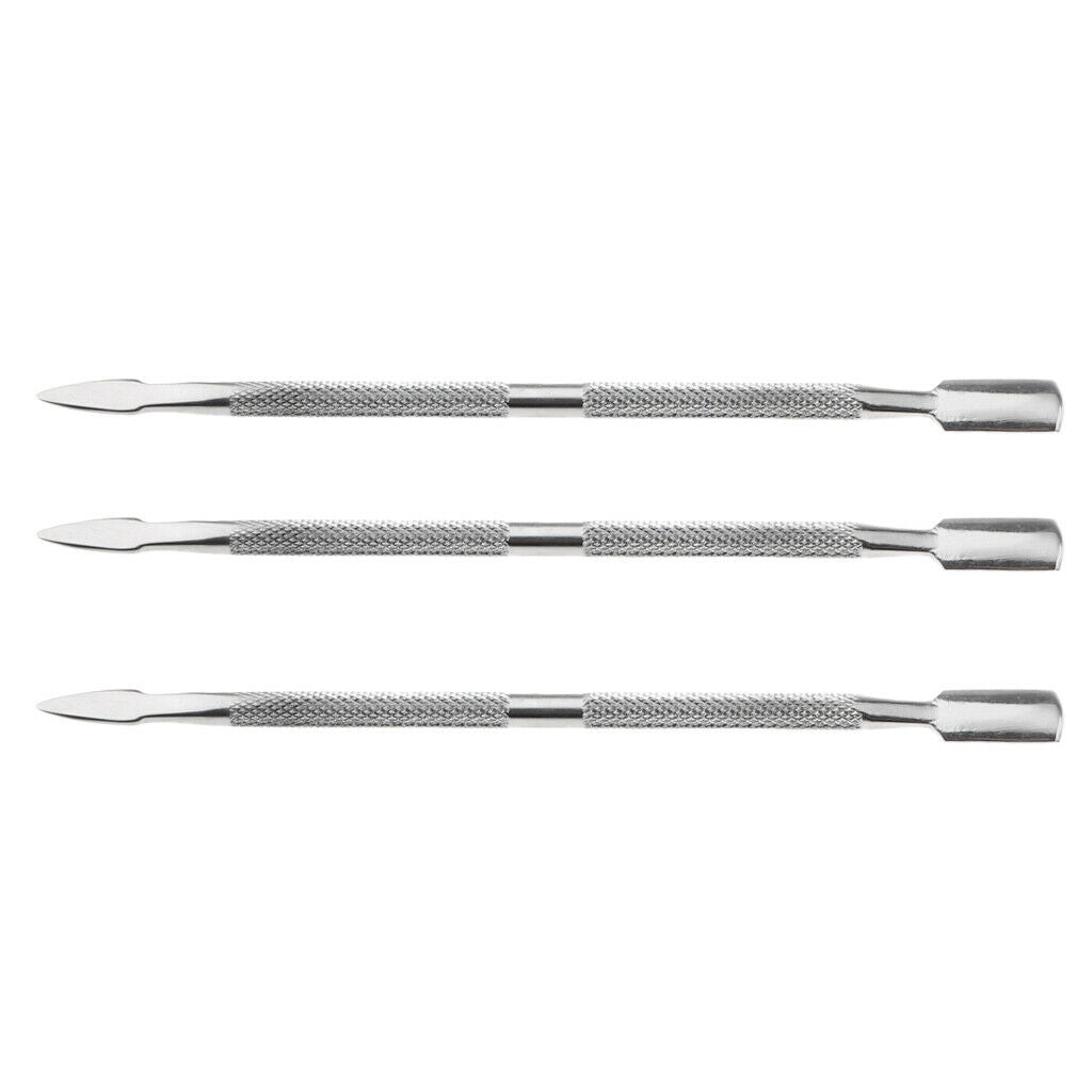 3pcs Professional Dual Head Nail Buffer Cuticle pusher For Nails Manicure 01