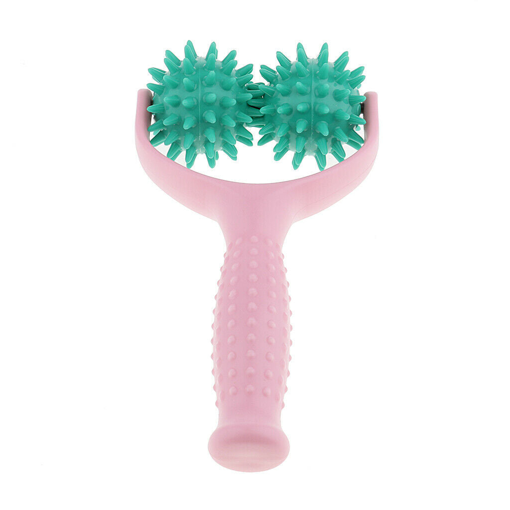 Acupuncture Shoulder Muscle Massager Roll Massage Ball  Pink + Green