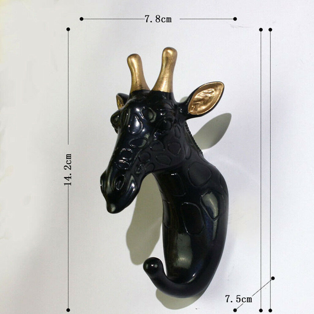Wall Hook Cloth Hanger With Screws for Living Room Bathroom Porch Giraffe