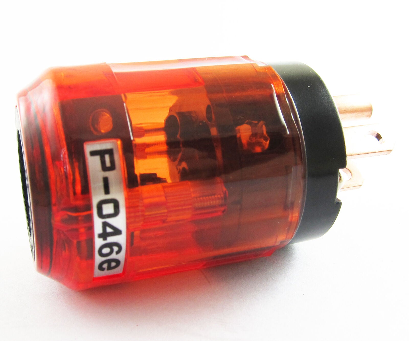 5pc Pure Copper P-046E 3pin US Power Male Plug IEC Connector for Audio Clear Red