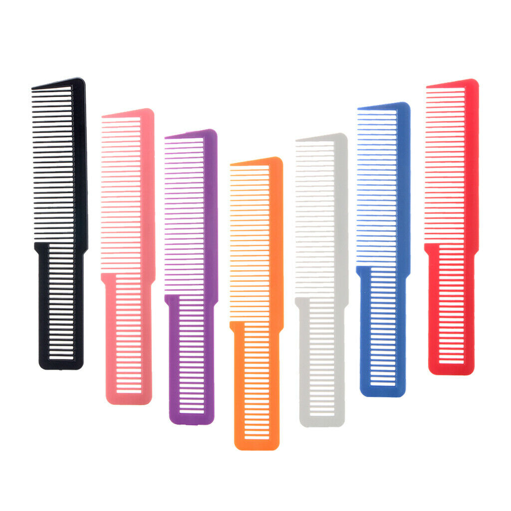7 Pieces Flattop Clipper Cutting Comb Plastic Static Free Hairdressing Brush