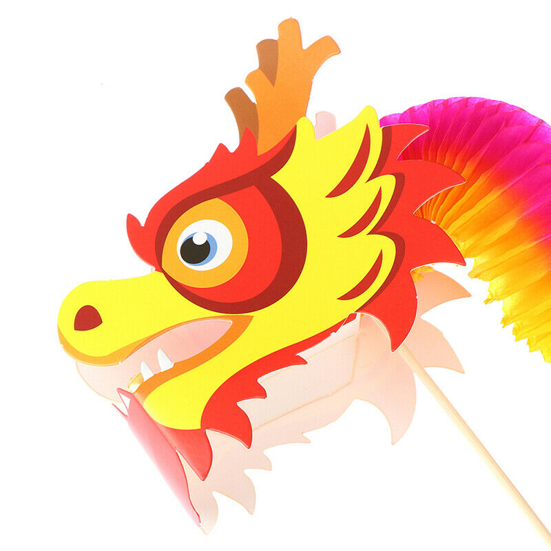 Chinese dragon art paper tumbling magic woven folk kids DIY christmas toys.l8