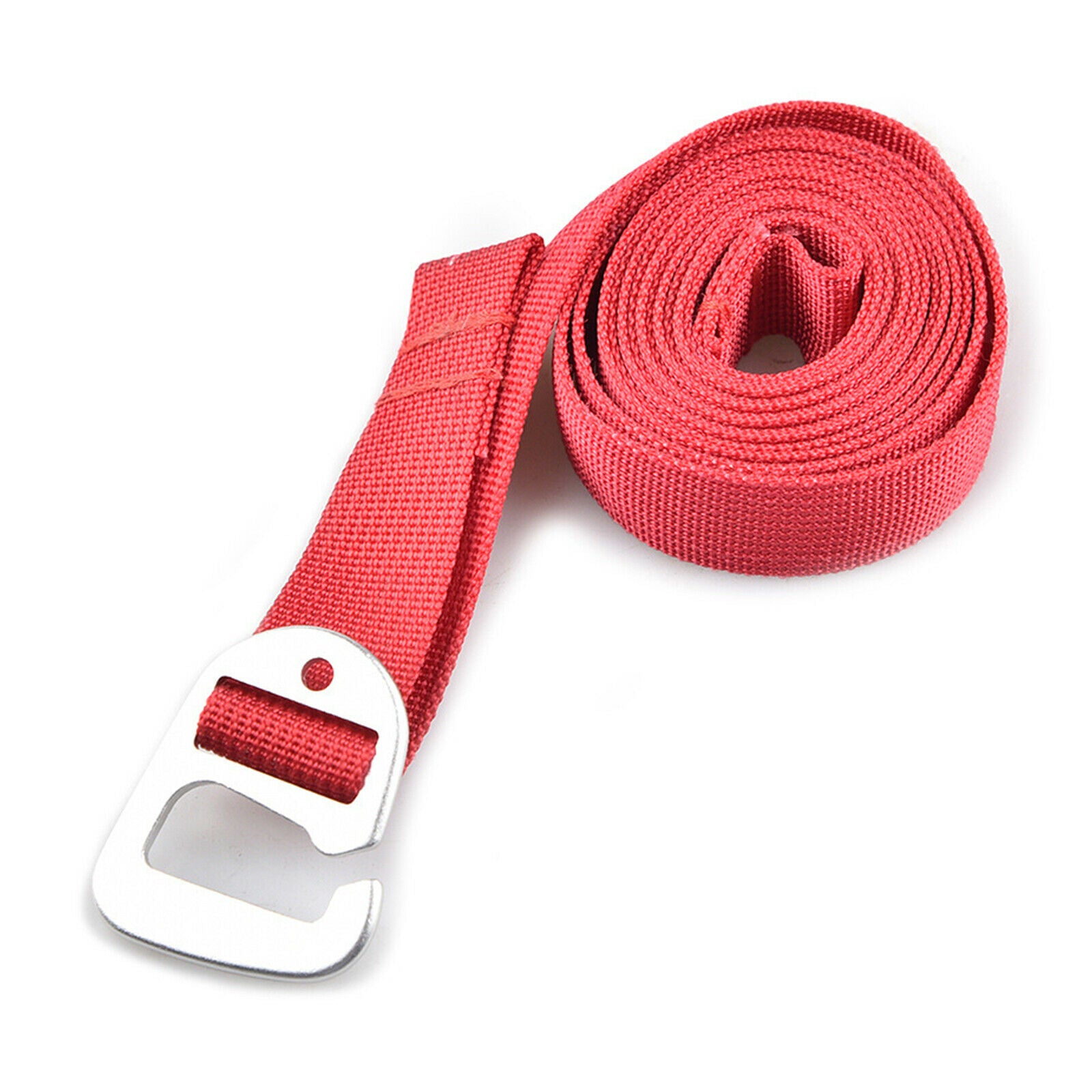 Heavy Luggage Strap with Hook Suitcase Safe Tie Belt Flat Bungee Cord 1m,Red