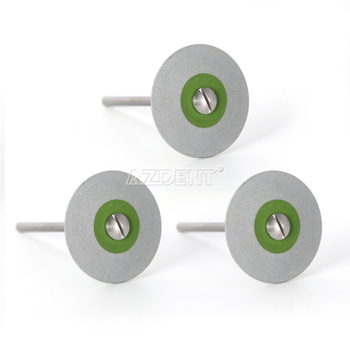 3X Dental Rubber Diamond Polisher Wheel Disc For Porcelain Grey 26mm