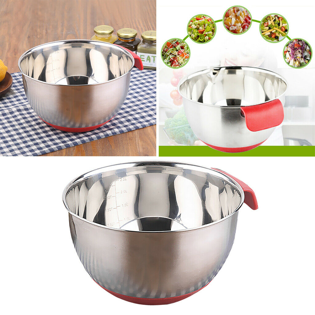 European Salad Bowl With Handle Stainless Steel 24cm