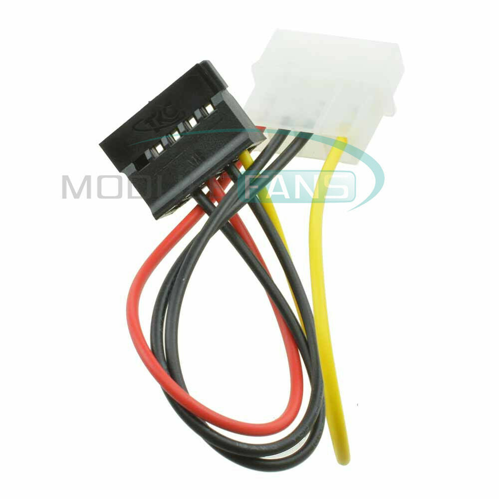 5PCS Male Female 4 Pin Power Drive Adapter Cable to Molex IDE SATA 15-Pin NEW