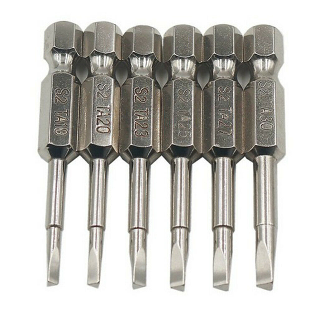 6 lot Triangle Screwdriver Bits S2 Steel Shank 50mm Electric Head Pneumatic