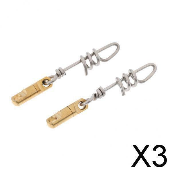 3X 2 pcs Heavy Duty Swivels Swirl Connector Corkscrew Saltwater Fishing Tackle