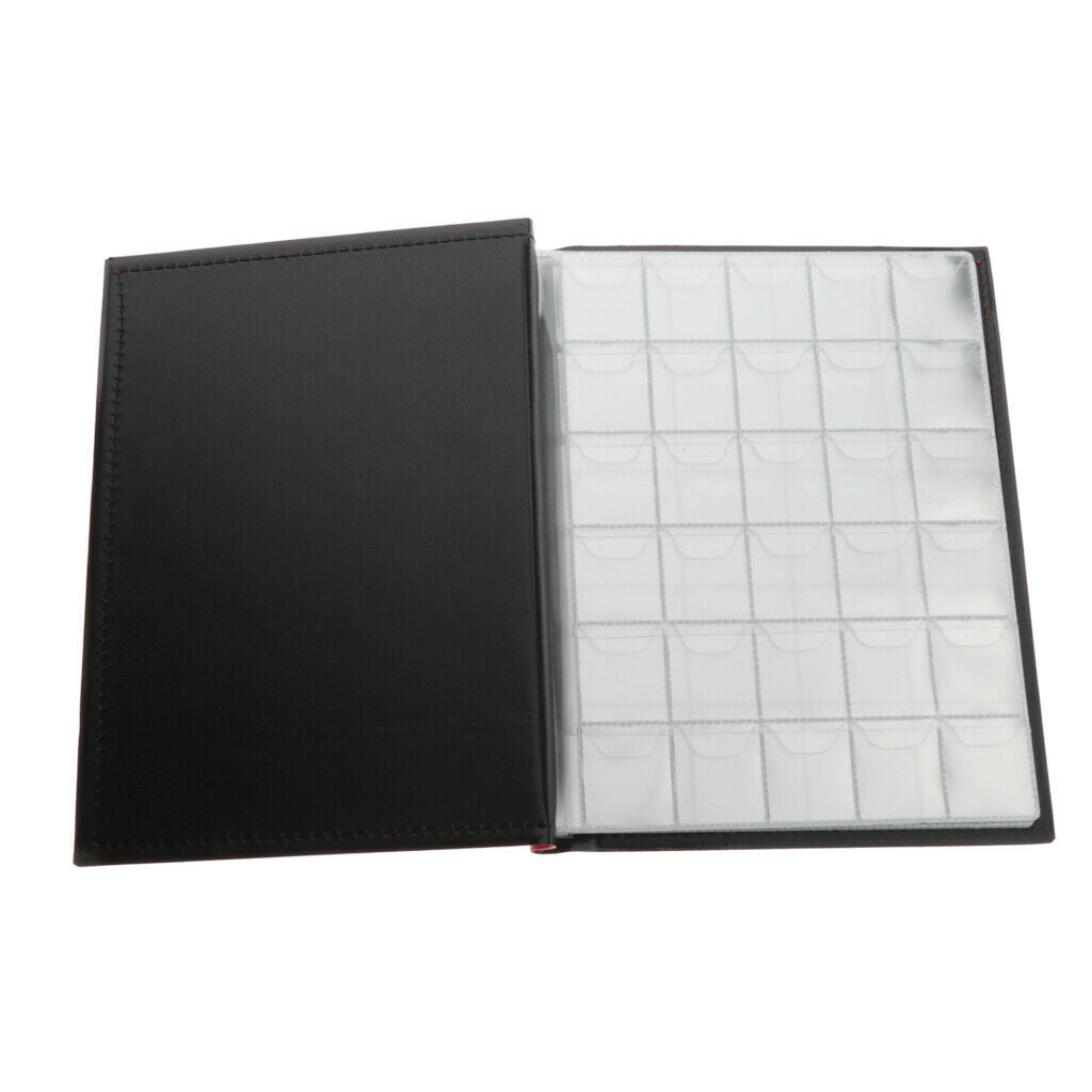 250Holders Penny Pocket Coins Album Book Collection Holder leather Brown