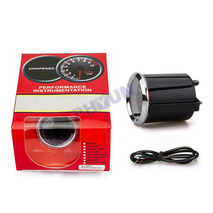 2 inch Car Motorcycle Air Fuel Ratio Gauge Smoke Tint Lens 7Colors Universal