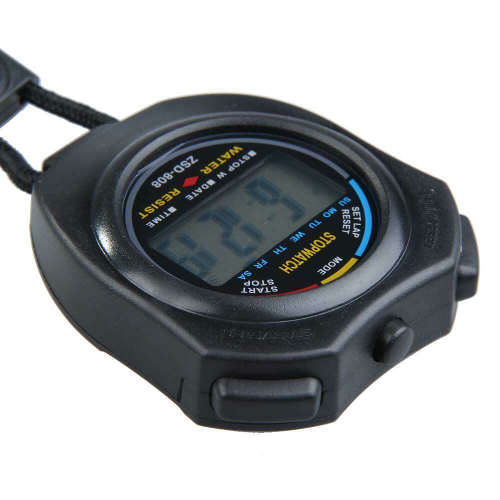 New Digital Running Timer Chronograph Sports Stopwatch Counter with Strap