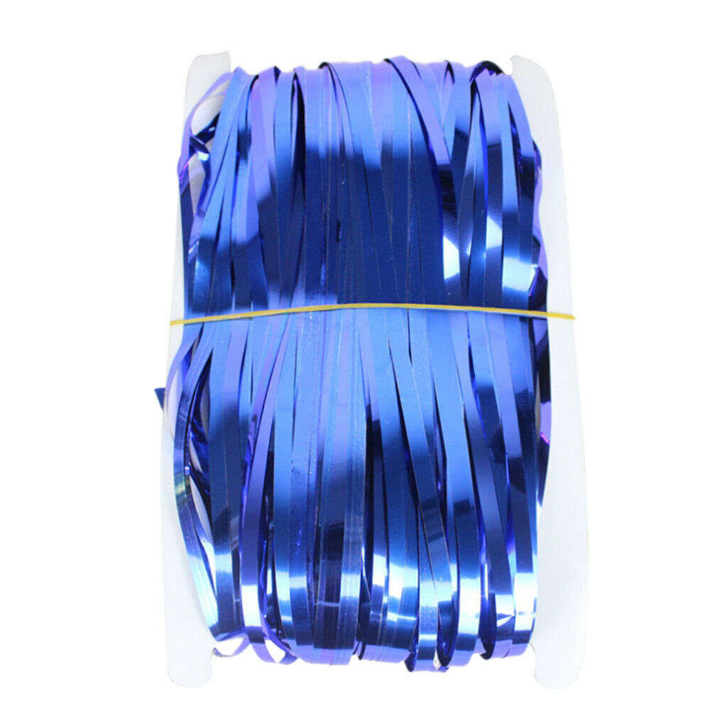Metallic Fringe Curtain Party Foil Tinsel Home Room Door Decoration Blue
