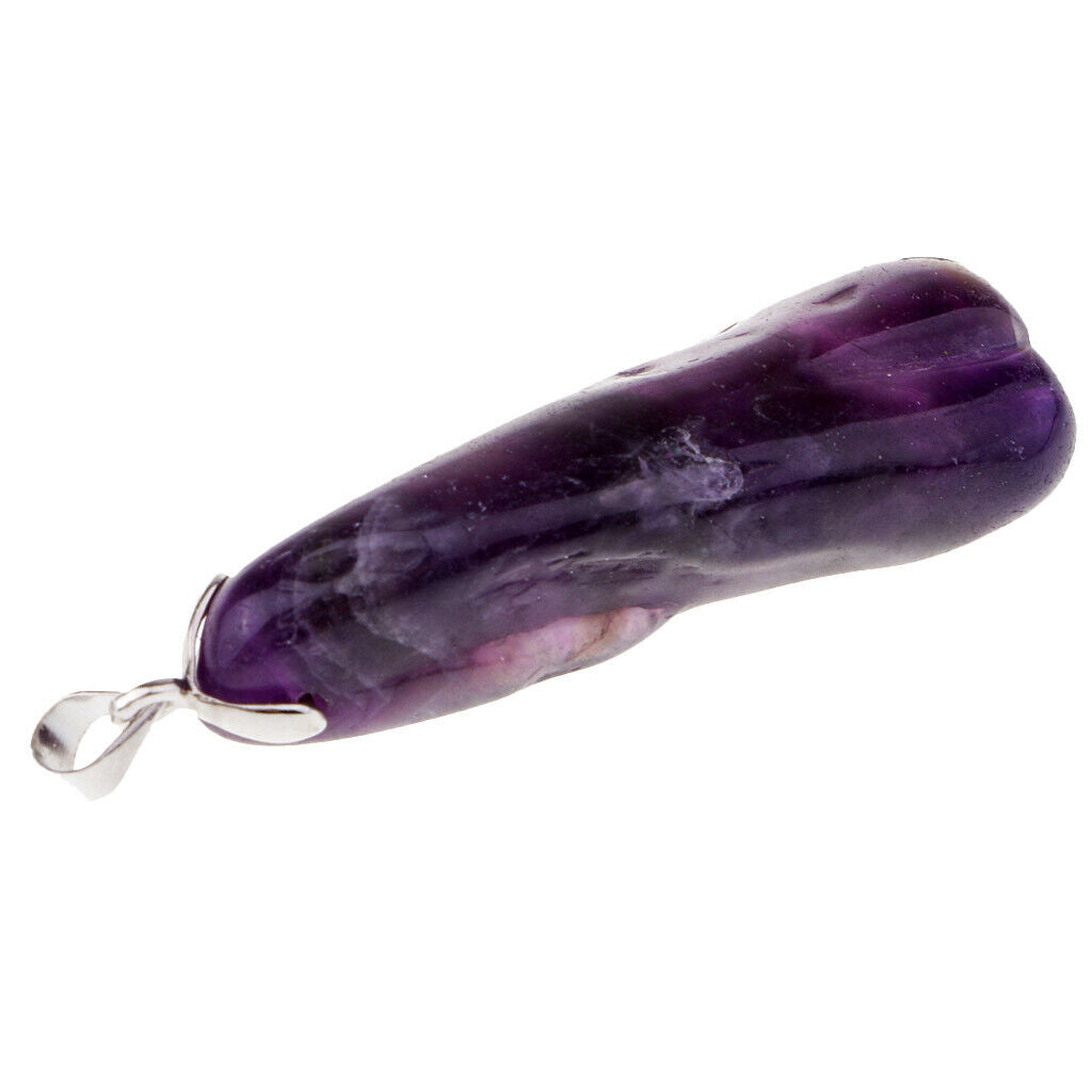 Natural Amethyst Pendant Energy Crystal Stone for Jewelry Making Accessories
