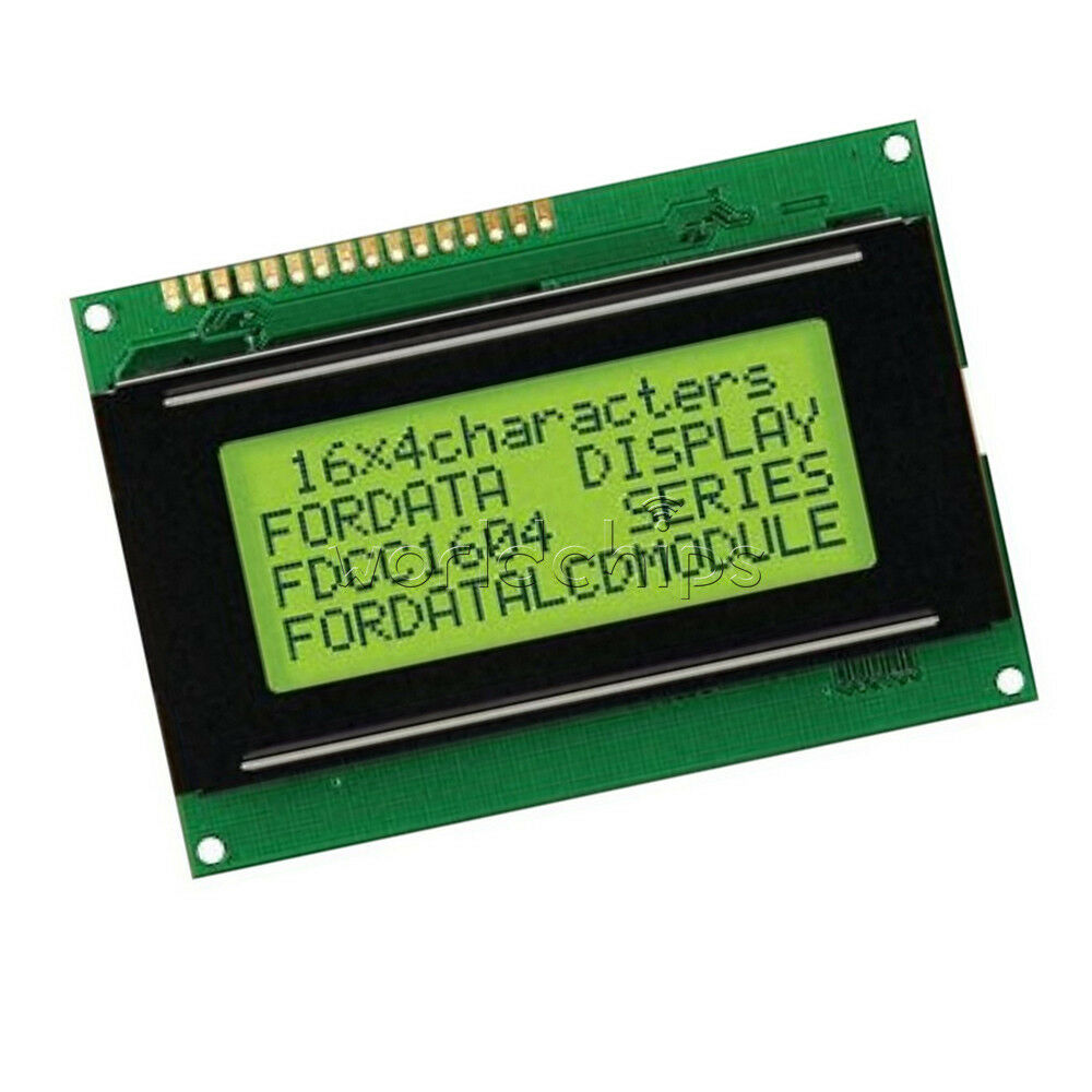 LCD1604 16x4 Character LCD Display Module LCM Yellow Blacklight 5V Arduino