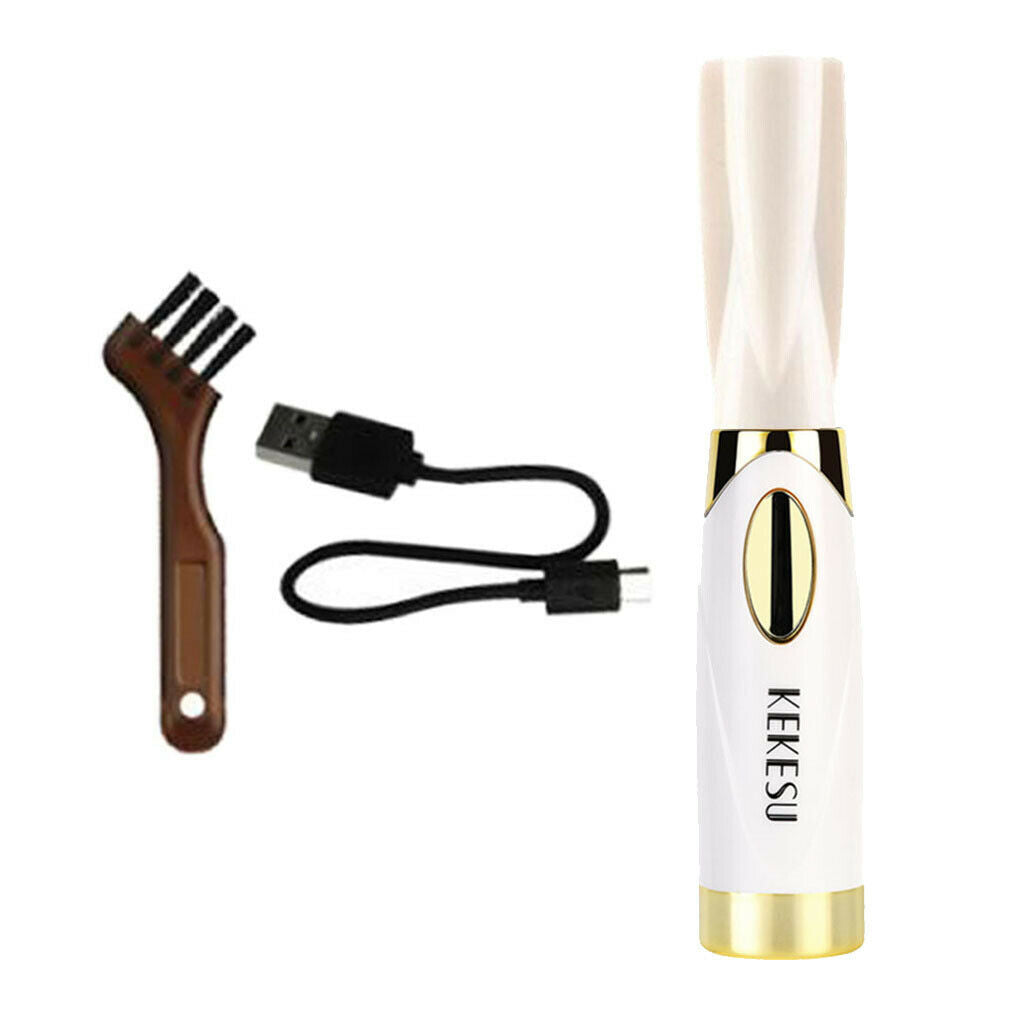 2 Pieces Mini Electric Heated Eyelash Curler Fast Heated Brush USB Charge