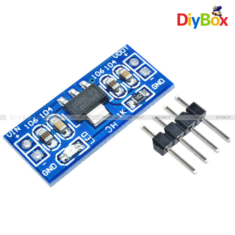 5PCS AMS1117-5.0 6.0V-12V to 5V AMS1117-5.0V Power Supply Module Board