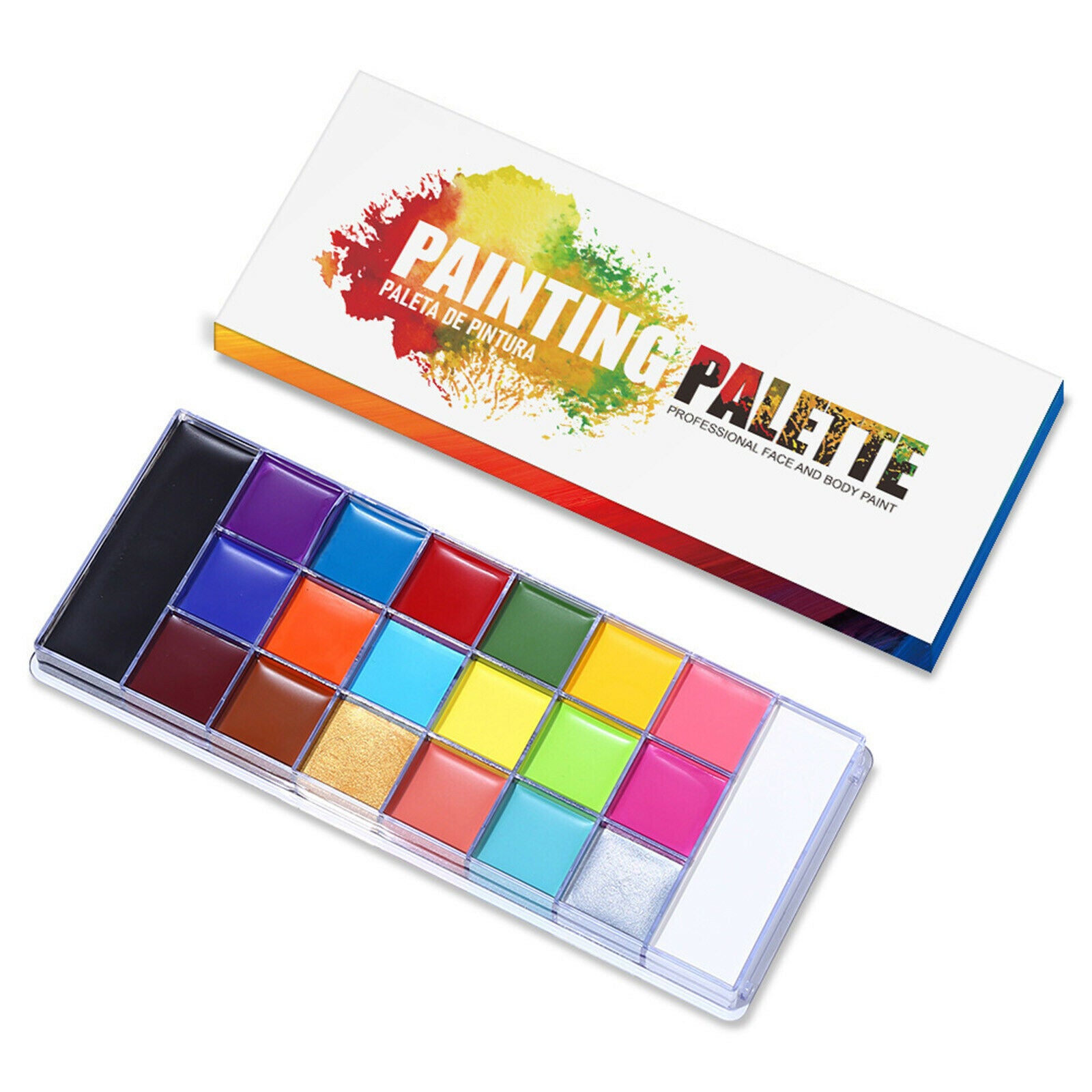 Face Body Paint Theatre Palette Halloween Facepaint Kit Paints Body Art