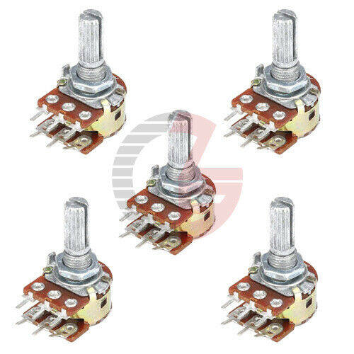 10X B1K~B1M WH148 OHM Linear Taper Potentiometer Rotary Shaft 15/20mm B10K B100K